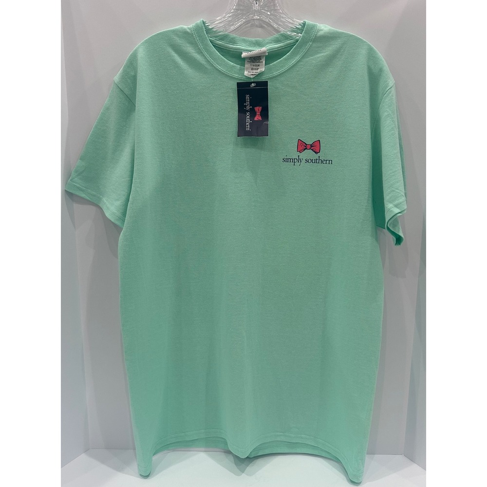 Simply Southern Follow Your Arrow Fox Graphic T-Shirt Julep Mint Green Med NWT